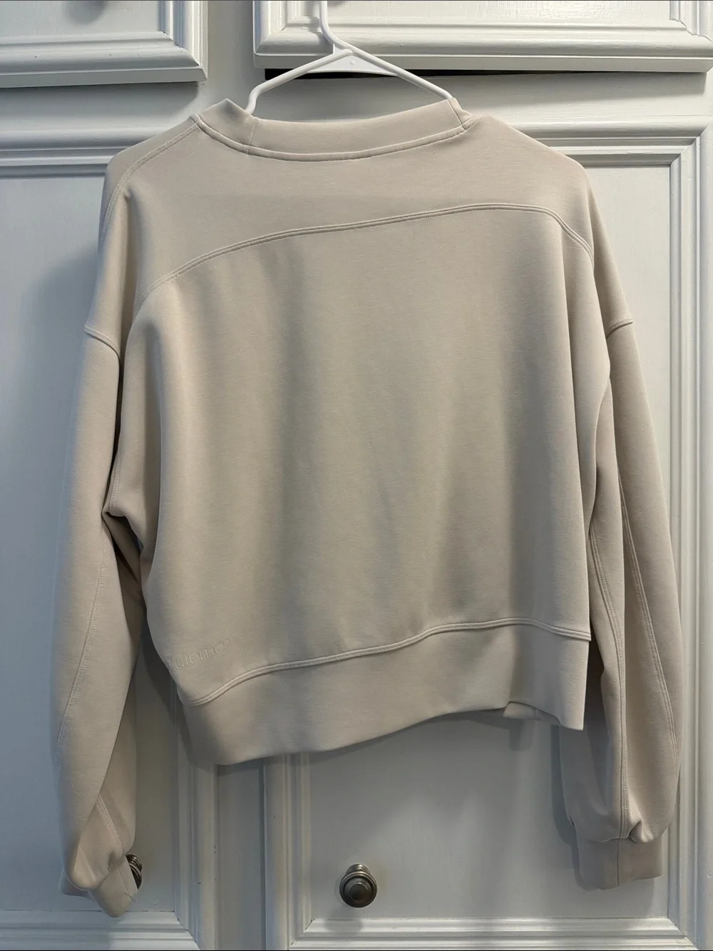 lululemon athletica Cropped Crewneck Sweatshirt in Light Cream